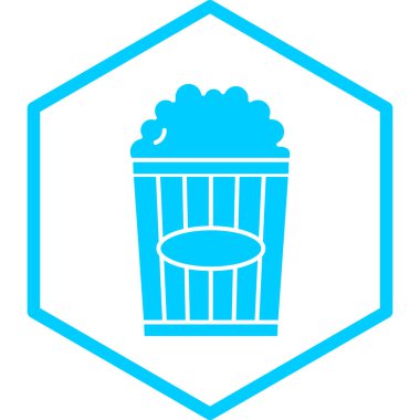popcorn vektör simgesi modern basit tasarım