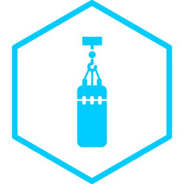 Boks ikonu vektörü. Spor çantası tabelası. renk izole kontur sembolü çizimi