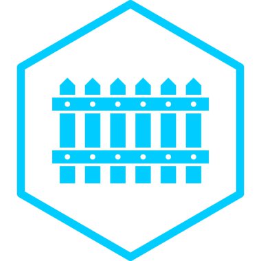 çit simgesi vektör illüstrasyonu