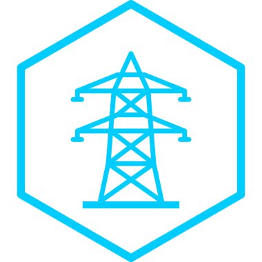 güç hattı vektör simgesi
