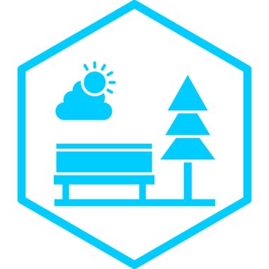 Bir ağaç simgesinin vektör illüstrasyonu