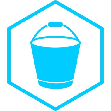 Kova. Web simgesi basit illüstrasyon