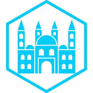 Kiliseye. Web simgesi basit illüstrasyon