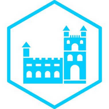 Şato. Web simgesi basit illüstrasyon