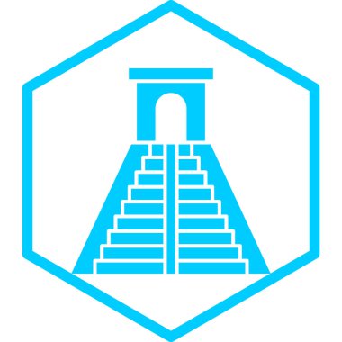 Bir bina simgesinin vektör illüstrasyonu