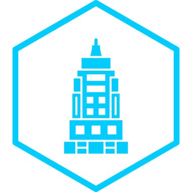 Bina. Web simgesi basit illüstrasyon