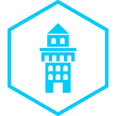 Bina. Web simgesi basit illüstrasyon