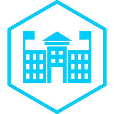 bina simgesi, vektör illüstrasyonu 