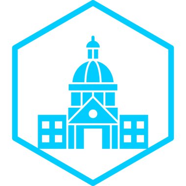 Bina. Web simgesi basit illüstrasyon