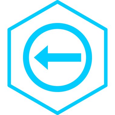 Ok sola. Web simgesi basit tasarım