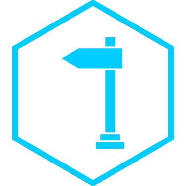 Bir trafik simgesinin vektör illüstrasyonu