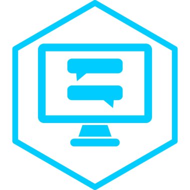 Konuş. Web simgesi basit illüstrasyon