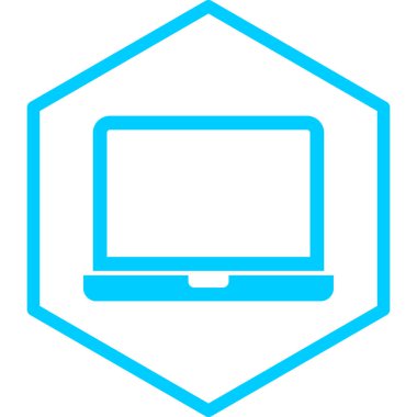 laptop vektör simgesi modern basit illüstrasyon