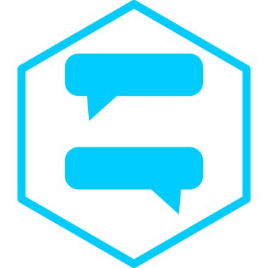 Konuş. Web simgesi basit illüstrasyon