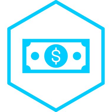 Dolar. Web simgesi basit illüstrasyon