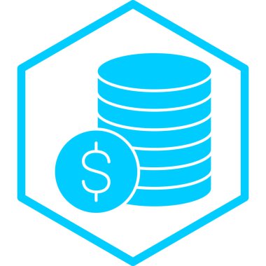 Dolar. Web simgesi basit illüstrasyon