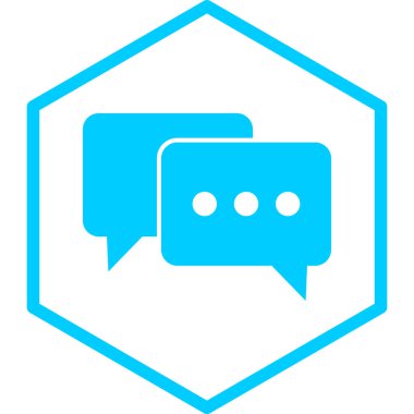 Sohbet balonu simgesi, vektör illüstrasyonu