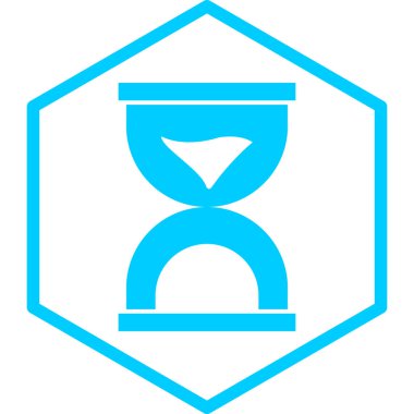 Kum saati. Web simgesi basit illüstrasyon