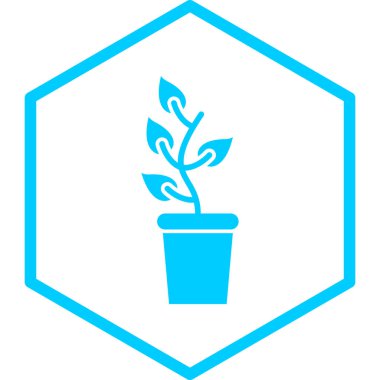 Bitki. Web simgesi basit illüstrasyon