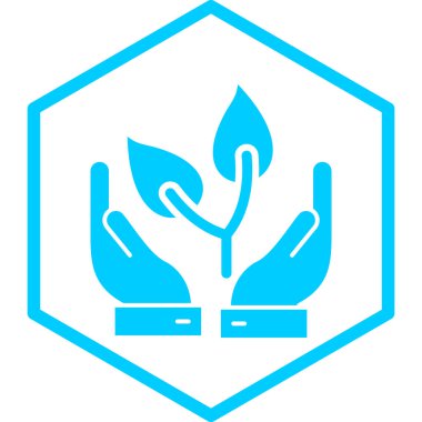 el ele tutuşan su damlası simgesi