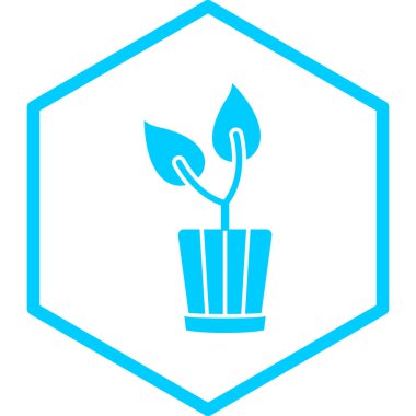 Bitki. Web simgesi basit illüstrasyon