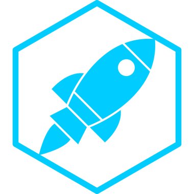 Roket. Web simgesi basit tasarım