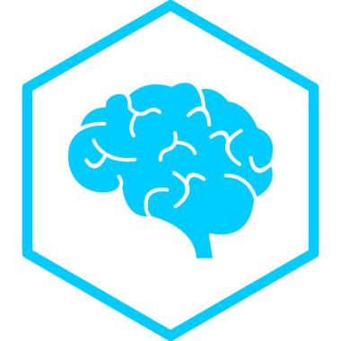 beyin ikonu vektör illüstrasyonu