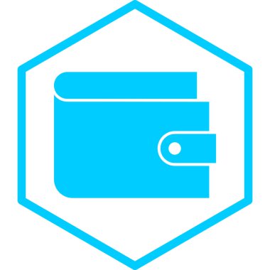 Cüzdan. Web simgesi basit illüstrasyon