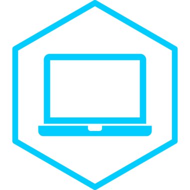 laptop vektör simgesi modern basit illüstrasyon