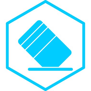 Mavi ve beyaz kare simgesinin vektör illüstrasyonu