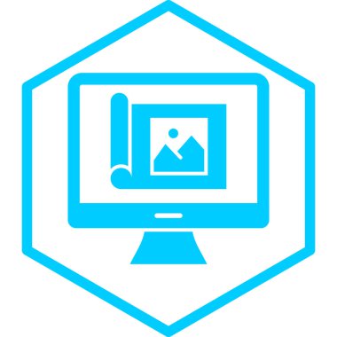 bilgisayar izleyici vektör simgesi