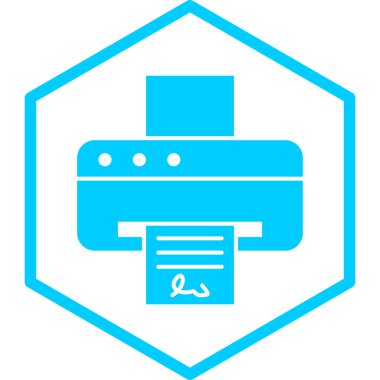 Yazıcı. Web simgesi basit illüstrasyon