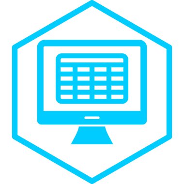 Bilgisayar modern simgesinin vektör illüstrasyonu