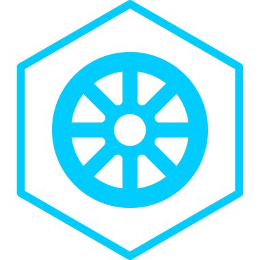 Wheel modern simgesinin vektör illüstrasyonu