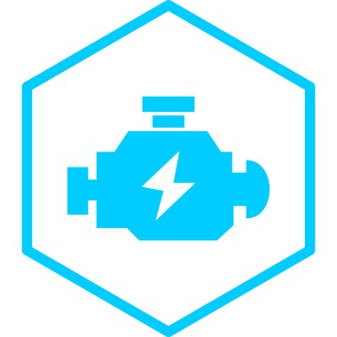 motor simgesi, vektör illüstrasyonu basit tasarım 