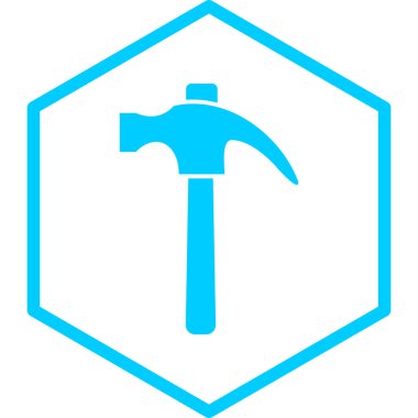 Çekiç simgesinin vektör illüstrasyonu