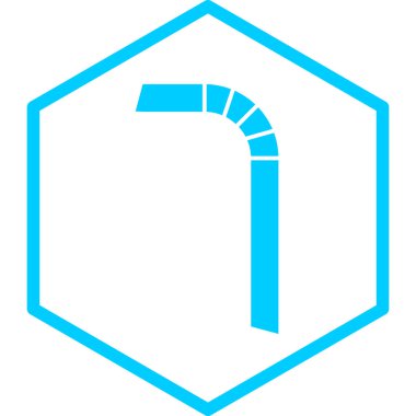  Simge içmek için saman, basit tasarım vektör çizimi