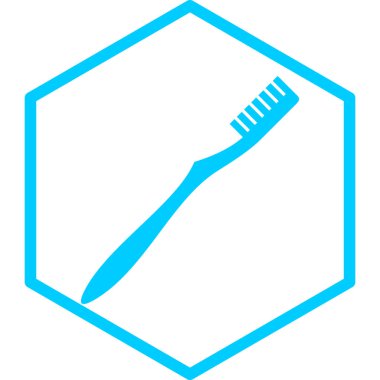 Diş fırçası. Web simgesi basit tasarım