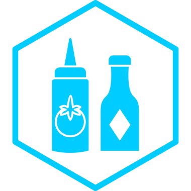 Ketçap simgesi, vektör illüstrasyonu basit tasarım 