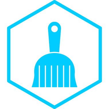 Süpürge. Web simgesi basit illüstrasyon