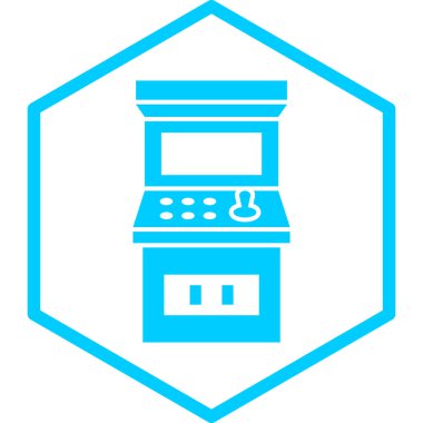 Klasik oyun kutusu simgesi, basit tasarım vektör çizimi