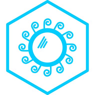 Güneş Simgesi Vektör illüstrasyonu