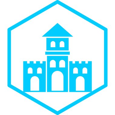 kale simgesi, basit tasarım vektör illüstrasyonu