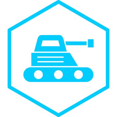 tank. Web simgesi basit illüstrasyon