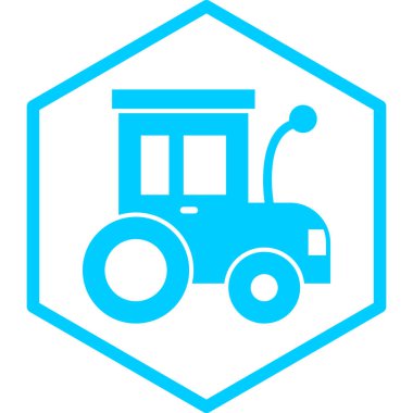 Bir traktör simgesinin vektör illüstrasyonu