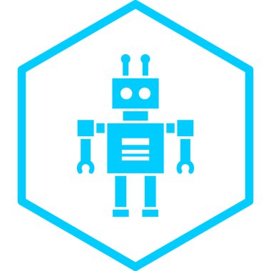 Robot simgesi, vektör çizimi