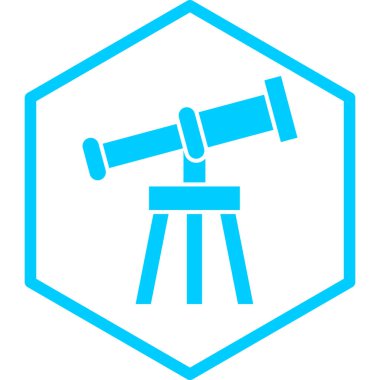 Teleskop. Web simgesi basit illüstrasyon