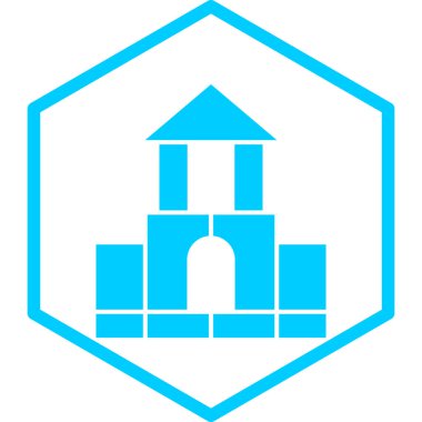 Bina. Web simgesi basit illüstrasyon