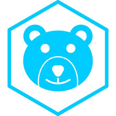 Ayı. Web simgesi basit illüstrasyon