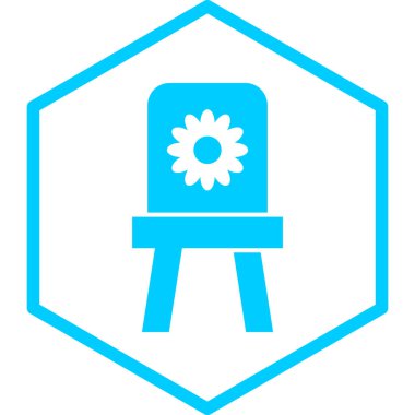 Şövale. Web simgesi basit illüstrasyon